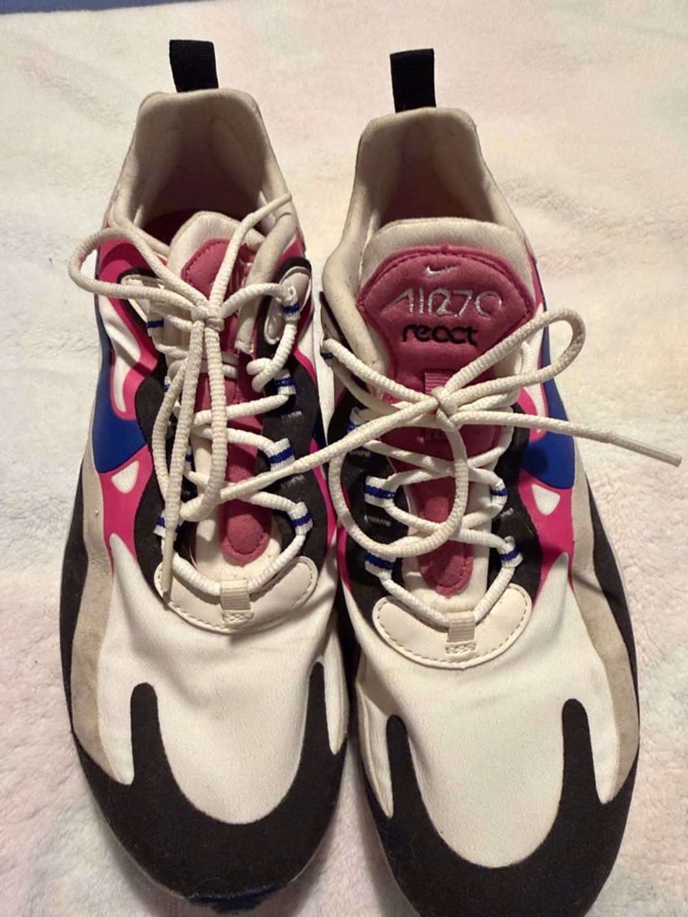 Nike Women’s Air React Sneakers - White Pink Blue